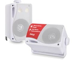 Pyle Waterdichte Luidspreker Set – 3-Weg Speaker - Plafondluidsprekers-Buitenluidsprekers - Voor Thuis, Boot, Zwembad, Terras en Binnengebruik - Wit