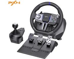 PXN V9 Gen 2 Gaming Racesturen - Met Pedalen en Shifter Gaming stuurwiel - 270/900°- Race Stuur- Geschikt voor PS4 - Xbox One - PC - Xbox Series X|S - PS3 - Met App