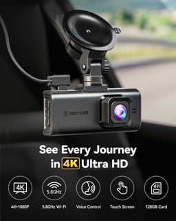 Redtiger F7NX 4K Touch Wifi Gps 2CH 128gb dashcam - Camera voor + achter - Wifi en Gps - Parkeermodus - 3,18 inch touch screen LCD - 4K resolutie - 128gb Micro SD kaart - dashcam voor auto — thumbnail 4
