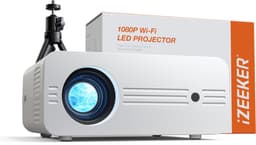 iZEEKER iPL310 Beamer met Draagtas - Native 1080P 4K-ondersteuning - 200 ANSI Lumen 300-inch scherm- 5G Wifi en Bluetooth - Wit — thumbnail 1