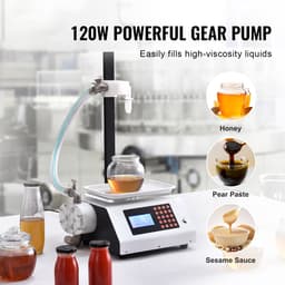 Vloeistofvulmachine, Capaciteit 50-5000 G, Automatische Vulling, Tandwielpomp, Digitale Bediening, voor Honing, Olie, Wijn, Reinigingsmiddelen en Viskeuze Vloeistoffen, (enkele Spuitmond) — thumbnail 4