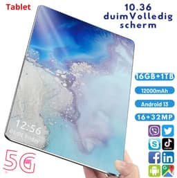 5G 2025 Nieuwe Wereldwijde Versie 10,36 Inch Tablet Android 16GB RAM 1TB ROM Android Dual Sim 10-Core Bluetooth Tablet PC Netwerk - Blauw — thumbnail 3