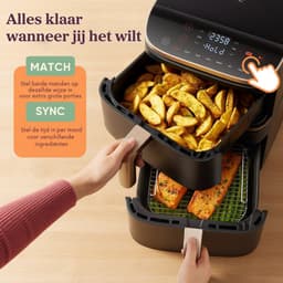Cosori TurboTower Pro – Dubbele Airfryer XXL – 10.8L – Keramische Coating – 2 Manden Apart Instelbaar – 7 Programma’s — thumbnail 15