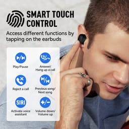 Oortjes Draadloos - Draadloze Oordopjes Wit A26 – kleinste tws ter wereld - Bluetooth Oordopjes – Oordopjes Draadloos – Sport Oordopjes — thumbnail 4