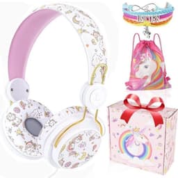StayPowered Kinderheadset - Schattige Dinosaurusontwerp voor Comfortabel Luisterplezier! - Geïntegreerde Microfoon - Inclusief Geschenkdoos - Uitgebreide Volumecontrole - Schattig Cartoondesign - Wit - Levering Sneller dan Aangegeven! — thumbnail 1