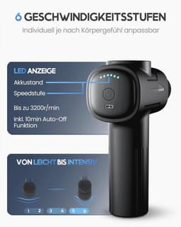 Massagepistool voor spiermassage met 6 koppen en 3200 rpm — thumbnail 3
