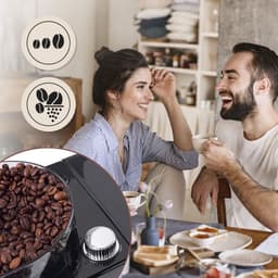 Barista koffiemachine met molen | Filterkoffiezetapparaat met glazen kan | 900W filtermachine met touchdisplay en timerfunctie voor tot 10 kopjes | 1,25 liter koffiekan | Voor bonen en gemalen koffie — thumbnail 3