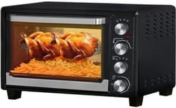 Luxe Heteluchtoven – Airfryer – Oven – Heteluchtfriteuse – RVS Handgreep – Dubbel Versterkt Glas – Convectieventilator – 2000W – Zwart — thumbnail 1