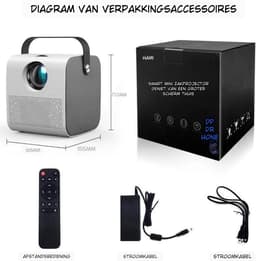 ELEMENTKEY BEAM2® PRO – 480P Projector – Android 6.0 Beamer – HD – 3000 Lumen – Bluetooth – Netflix/Disney+ – 6W Speaker – Home Cinema — thumbnail 5