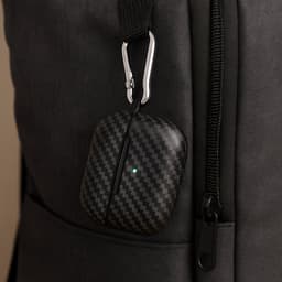 ShieldCase Black Stripe Hoesje Geschikt voor Airpods 4 - Siliconen Case voor Apple Airpods 4 Case Hoesje - Zwart — thumbnail 2