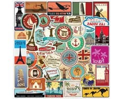 Landen en steden stickers reizen toerisme voor koffer bagage tassen scrapbooking laptops MacBook Vsco waterdichte retro vinyl stickers