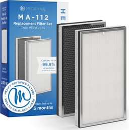Medify Air MA-112 Vervangingsfilter – HEPA Filter H13 – 1 Set Vervanging met 2 Luchtfilters – Actieve Koolstof – Luchtzuivering — thumbnail 1