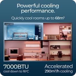 Mobiele Airco - Airconditioning - Ventilatoren - Airco Zonder Afvoerslang - Wit — thumbnail 2