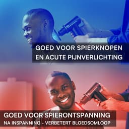 NueNext Massage Gun Professioneel Met Verlengarm - Massage Pistool mini - Sport en Relax Massage Apparaat - Warme & Koude Stand - 6 Massagekoppen - Krachtig en Draadloos - Zwart — thumbnail 3