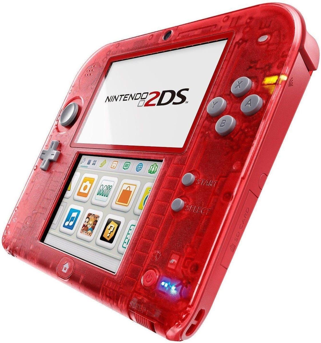 Nintendo 2DS Handheld Console - Transparant Rood — afbeelding 1