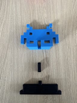 Space Invaders Hoofdtelefoonhouder - muurbevestiging - wandbevestiging - Blauw — thumbnail 5