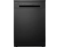 Inventum VVW6036AB vaatwasser - 14 couverts - Bestekmand - 44 dB - 7 programma’s - Deur opent automatisch - Startuitstel - Energielabel D - Vrijstaand - Zwart