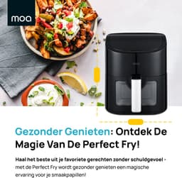 MOA Airfryer XL - 8 voorgeprogrammeerde programma's - 1600W - 4,5L Inhoud - 50ºC tot 200ºC - Zwart — thumbnail 2