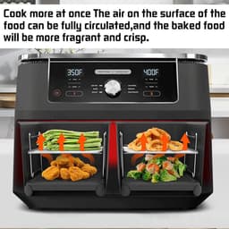 2-Pack Airfryer Rek voor Dual Zone Air Fryer - Dehydrator Rekken - Roestvrij Staal - Airfryer Accessoires — thumbnail 3