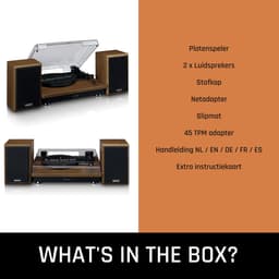 Lenco Platenspeler met Bluetooth - Twee externe Speakers - Auto-stop - LS-100WD - Hout — thumbnail 5
