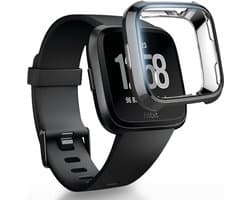 Strap-it TPU case protectie - zwart bescherm hoesje geschikt voor Fitbit Versa 1 - zwarte beschermhoes voor Fitbit Versa