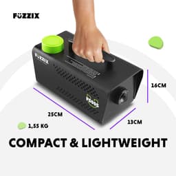 Rookmachine 500 watt - Fuzzix F500 - Rookmachine met draadloze afstandsbediening - 250ml tank - zwart — thumbnail 4