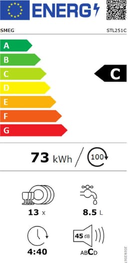 SMEG STL251C - Inbouw vaatwasser - Volledig integreerbaar - 60 cm — thumbnail 2