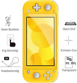 Podec - 3x Screenprotector geschikt voor Nintendo Switch Lite - Tempered Glass Screen Cover — thumbnail 4