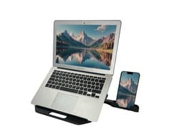 TrueLogic Alpha ergonomishe Laptopstandaard - Notebookstandaard - Laptopverhoger - Laptophouder - Laptop standaard - Zwart