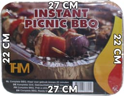 THM Instant Picnic wegwerp BBQ - Grill oppervlak 27 x 22 cm - Voordeeldoos 4 stuks — thumbnail 2