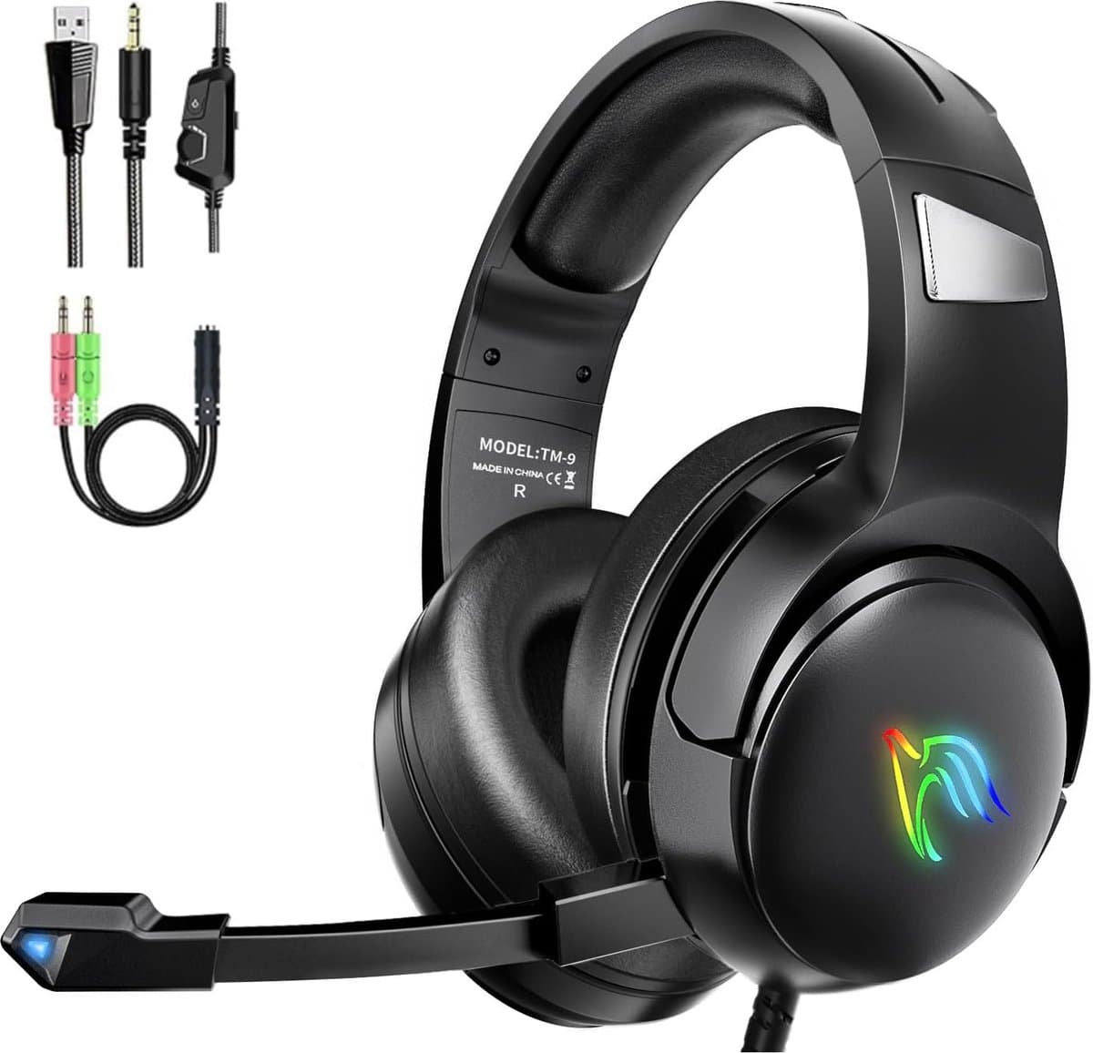 StayPowered Gaming Headset - Haarscherp Geluid & RGB Stijl - Stereo Surround Sound - Multiplatform Compatibiliteit - Ruisonderdrukkende Microfoon - Flip-Mute Schakeling - Comfortabele Pasvorm - Premium Materialen - Levering Sneller dan Aangegeven! — afbeelding 1