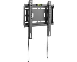 Cabletech Universele Televisie Muurbeugel voor LED LCD TV van 23 tot 42 Inch - Afstand tot de muur 25mm - Max Belastbaar Gewicht 50 kg - Platte Montage - Inclusief Waterpas