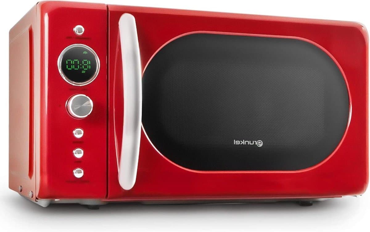 20 liter capaciteit Magnetron MW-20 vintage design 5 standen ontdooi timerfunctie 700 W digitaal rood — afbeelding 1