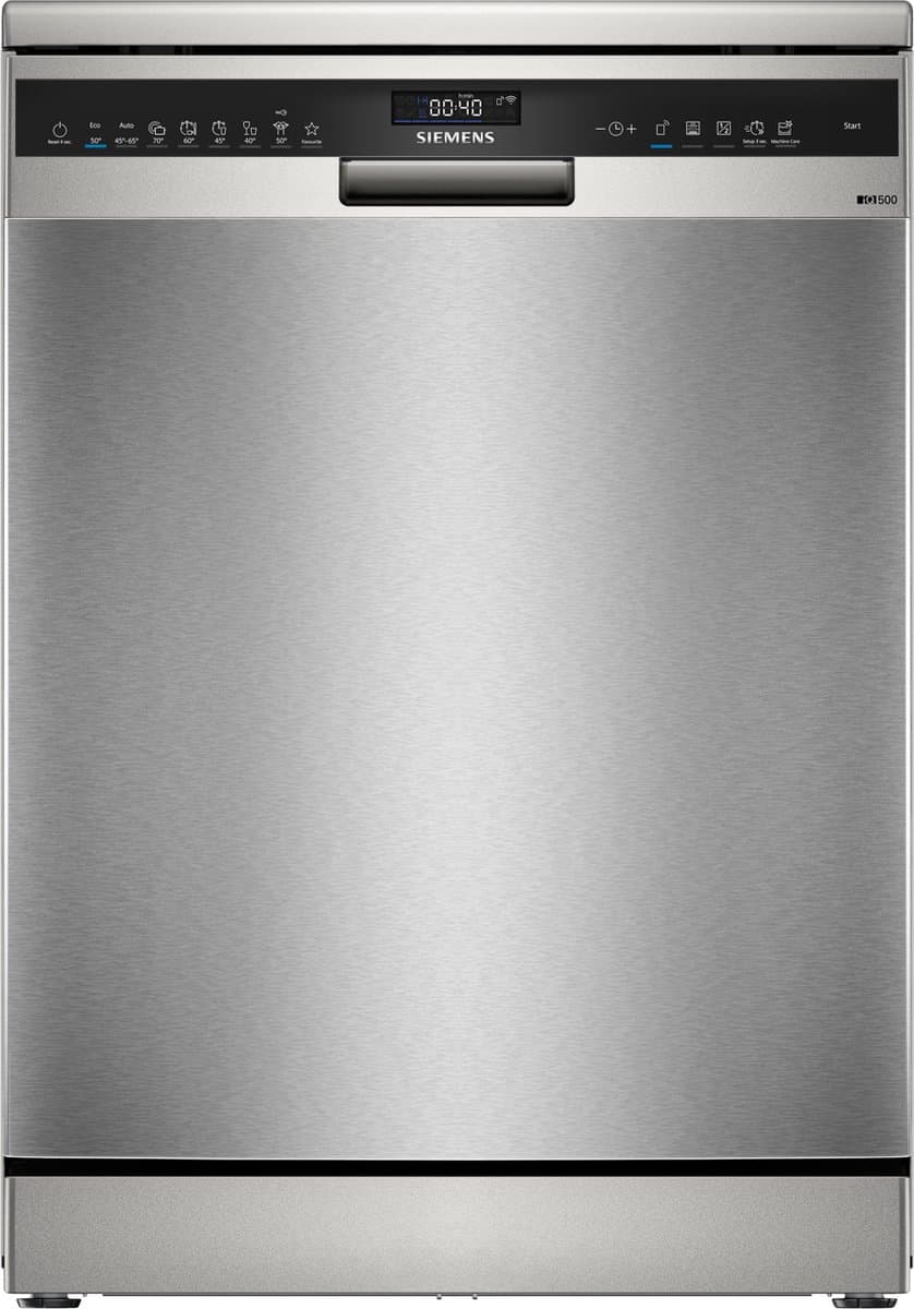 Siemens SN25EI13CE - iQ500 - Vaatwasser - Vrijstaande vaatwasser - 60 cm - Anti-fingerprint - Energielabel A - varioSpeed Plus : je vaat tot wel drie keer zo snel schoon - Home Connect — afbeelding 1