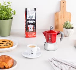 Moka Inductie, kan, geschikt voor alle soorten fornuizen, 6 kopjes espresso (280 ml), rood [Energieklasse A+] — thumbnail 5
