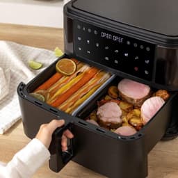 DailySupplies® Dubbele Airfryer XXXL - Duo Heteluchtfriteuse - Geschikt voor Accessoires - 10L - Zwart — thumbnail 3