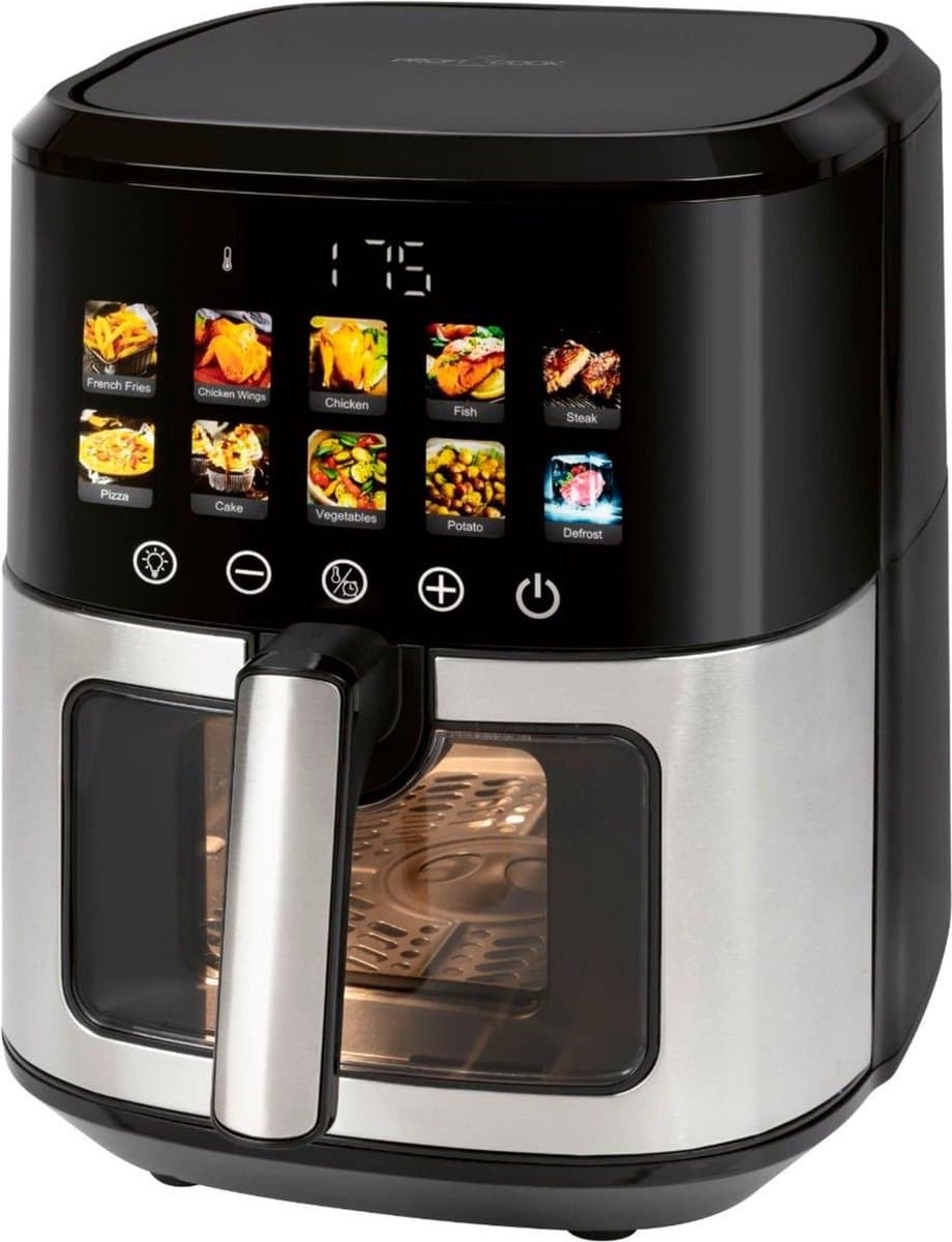 ProfiCook PC-FR 1286 H friteuse Enkel 6,5 l Vrijstaand 1700 W Heteluchtfriteuse Zwart, Roestvrijstaal — afbeelding 1