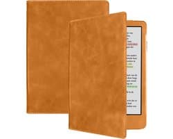 Hoes Geschikt voor Kobo Clara BW - E-reader Leren Case Sleep Cover Leer - Hoes Geschikt voor Kobo Clara BW Hoesje E-reader Leer - Bruin