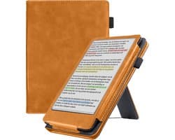 Hoesje Geschikt voor Kobo Clara BW Lederen Hoes Book Case - eReader Hoes Geschikt voor Kobo Clara BW Hoesje Book Cover Leer - Bruin