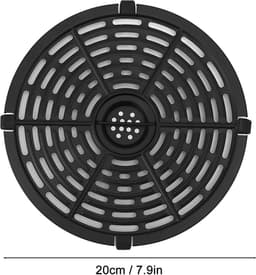 Vervangende Grillpan - Ronde Hittebestendige Nonstick Air Fryer Rek Lade Mand - Vaatwasmachinebestendig - 20CM . — thumbnail 9