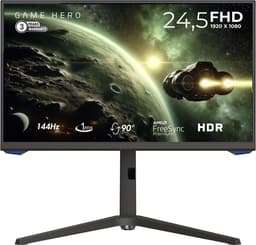 GAME HERO® 24 inch Full HD IPS Kantelbare Gaming Monitor - 144Hz - 1ms — thumbnail 1
