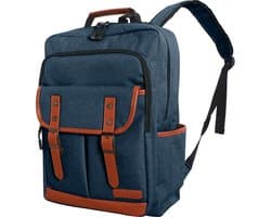 ZILOU Laptop Rugzak - Anti Diefstal - Laptoptas 15.6 inch - Dames en Heren - Schooltas - Meisjes en Jongens - Waterbestendig - Met Regenhoes - 28L - Donkerblauw