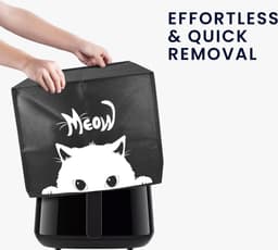 kwmobile heteluchtfriteuse beschermhoes geschikt voor Philips Essential Airfryer L - Kunststof hoes voor friteuse - design — thumbnail 7