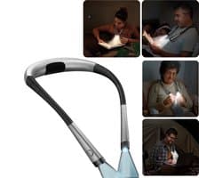 LED's Light Neklamp - Nekleeslamp - Oplaadbaar - Neklampje - Leeslamp - Voor boek - Leeslampje slaapkamer - Zwart