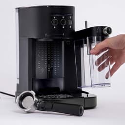 BluMill Koffiemachine - Pistonmachine - Espressomachine - Incl. automatische melkschuimer & 2 portafilters - Mat Zwart — thumbnail 3