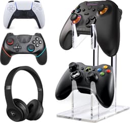 Gaming Headset- en Controllerstandaard van Acryl - Perfect Cadeau voor Gamers - Familie en Vrienden — thumbnail 1