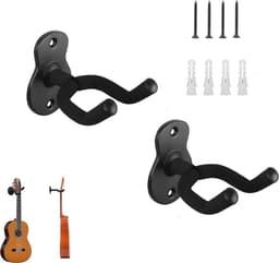 Gitaar Muurbeugel - 2 Stuks - Gitaar Haak - Wandsteun Om Gitaar Op Te Hangen - Muurhaak - Gitaarhaak - Gitaarhouder Voor Aan De Muur - Gitaaraccessoires - Wandbeugel - Hanger - Haak - Wandsteun — thumbnail 1