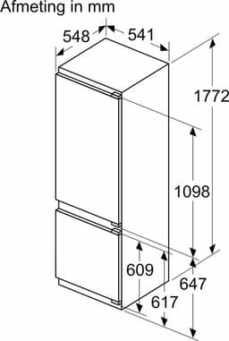 Bosch KIV87VFE0 - Serie 4 - Inbouw koel-vriescombinatie - 177.2 x 54.1 cm - 270 l - Zeer stil - Energielabel E — thumbnail 4