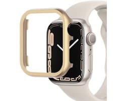 MY PROTECT - Hoesje Geschikt Voor Apple Watch 44mm - Aluminium Bescherm Case - Goud