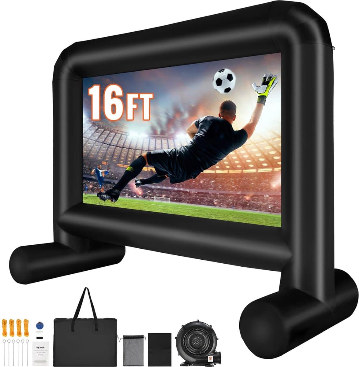 Beamer Scherm - Projector Screen - Projector Scherm - Projector Doek - Projector Scherm voor Beamer - Home Cinema Thuisbioscoop - Draagbare Beamer - Outdoor Projectie - 16ft — afbeelding 1